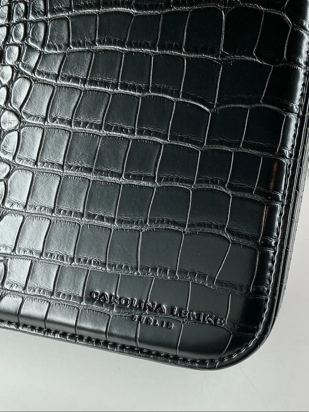 Carolina Lemke Croc Embossed Sunglasses Jewelry Travel Storage Case (new in box)